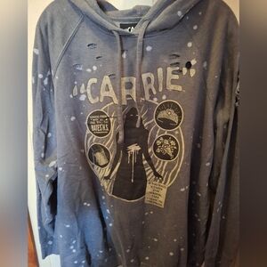 Gray Graphic Hoodie with Carrie Design